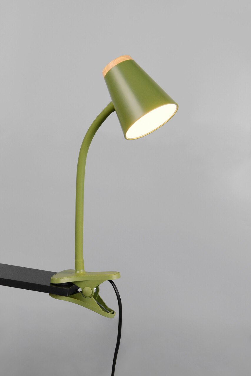 Lampa de masa Pongo, RL, 9.5x33 cm, 4.5W, 1x SMD, plastic, verde/natur - imagine 4